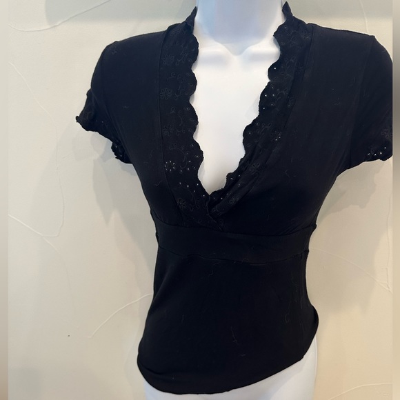 SOLD BCBGMaxazria Black Blouse - XXS - Picture 4 of 6